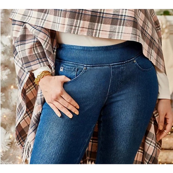 Kim Gravel Tall Flexibelle Belle Curve Slim-Leg Jeans BLACK NWOT SIZE 26WT - Picture 4 of 8